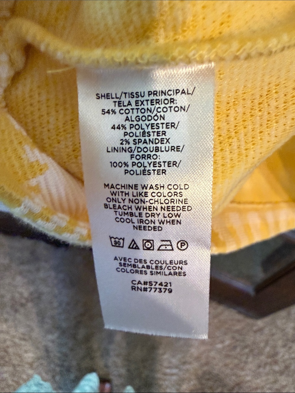 Ann Taylor Yellow Gingham Ruffle Neck Sleeveless Shell Top Size M Button Front - Picture 4 of 5